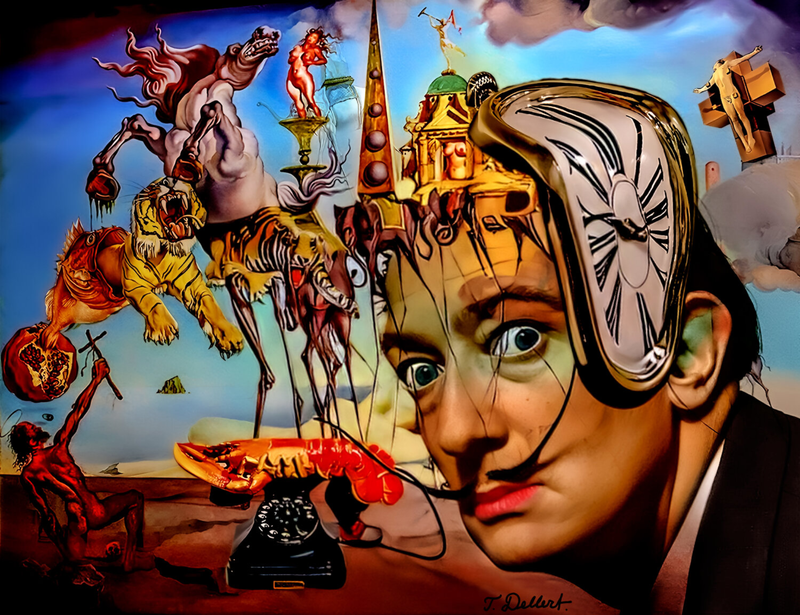 Surreal art collage
