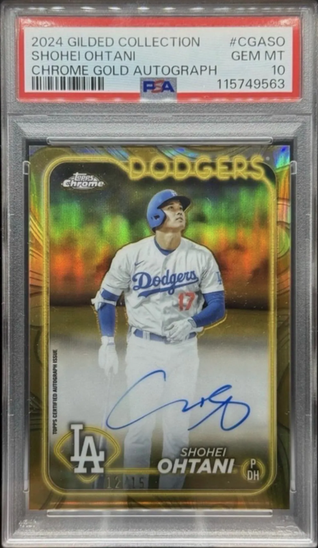 Shohei Ohtani gold autograph card